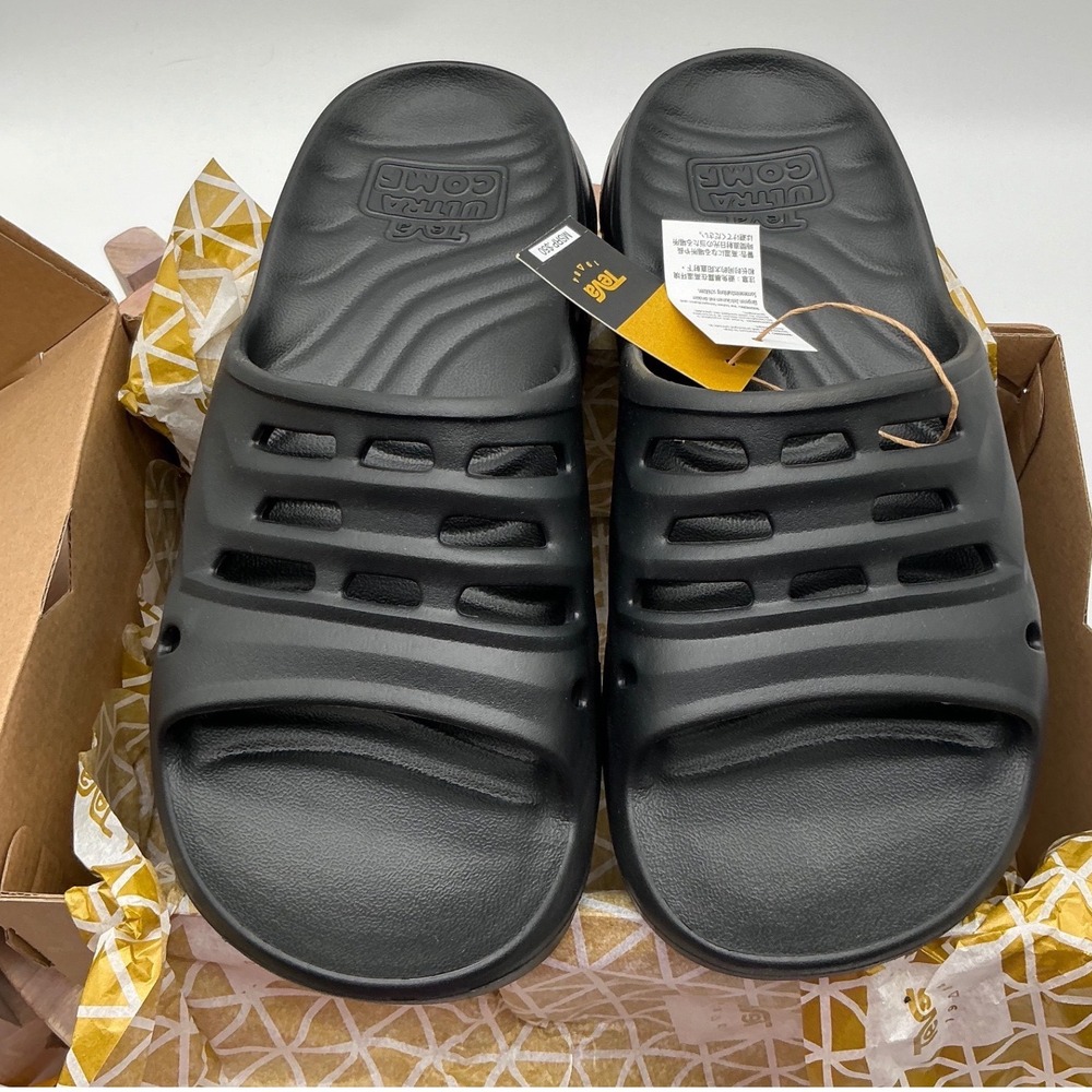 Teva Mens Apretrail Slide Black‎ Ultra Comf Recovery Sandals 1166790 Size 9